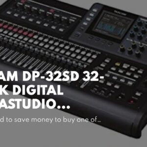 Tascam DP-32SD 32-Track Digital Portastudio Multi-Track Audio Recorder,Black