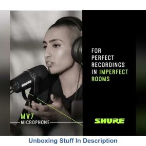 Review Shure MV7 USB Podcast Microphone for Podcasting, Recording, Live Streaming & Gaming, Built-I