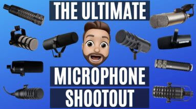 Ultamite Dynamic Microphone Shootout Shure SM-7B, Rode, EV 320 vs Audio Technica!